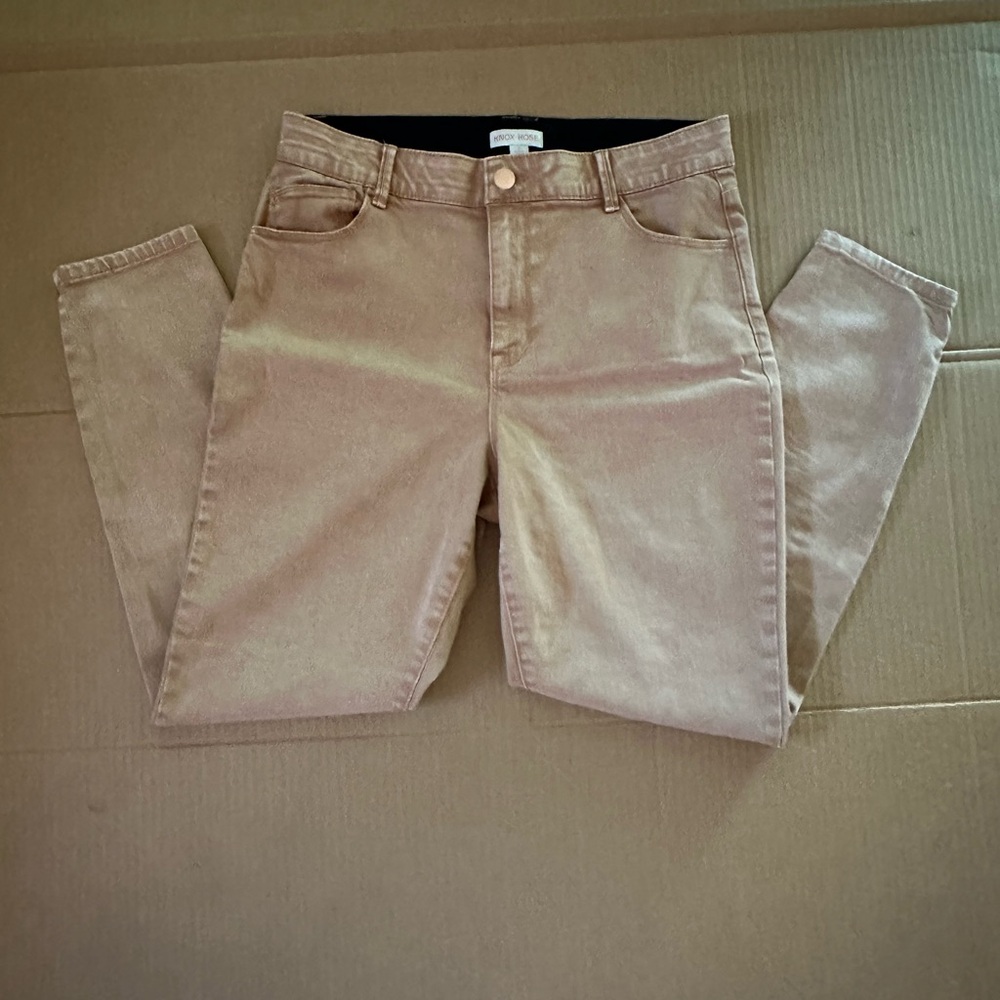 Knox Rose Women's Skinny Jeans in Tan - Picture 3 of 5